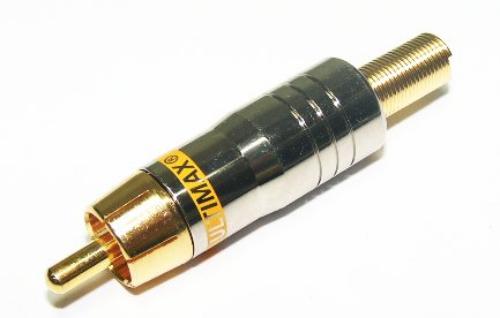 RCA Plug Screw Logo 5.3mm Spring Yellow